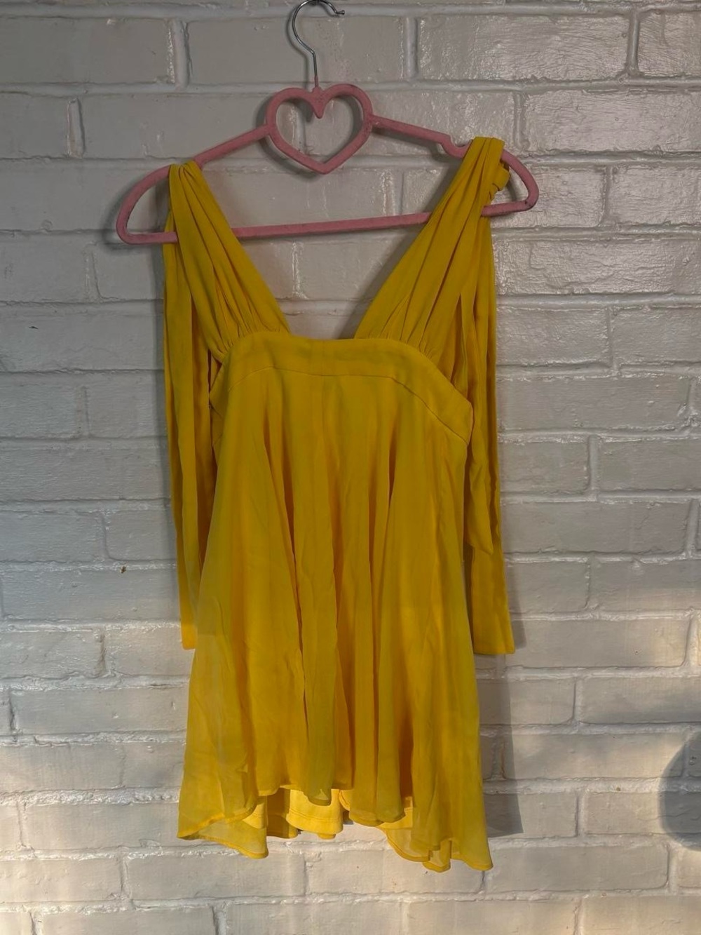 yellow mini dress with tie straps - forever 21 - Picture 4 of 4